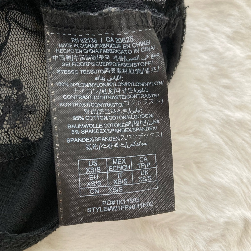 Guess Black Lace Thong Bodysuit Extra Small XS - Picture 6 of 6